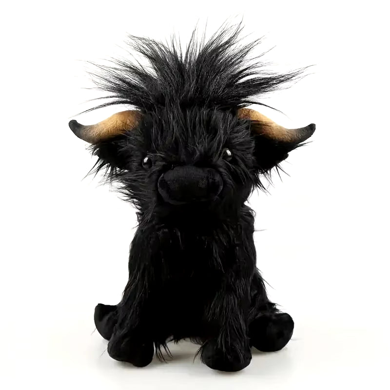Peluche de vacas peludas escocesas 