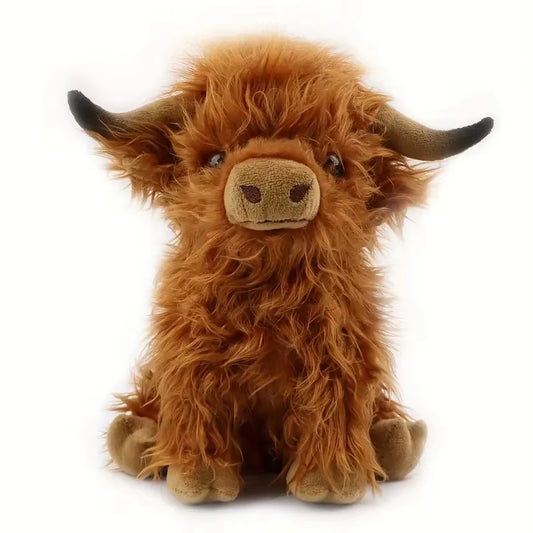 Peluche de vacas peludas escocesas 