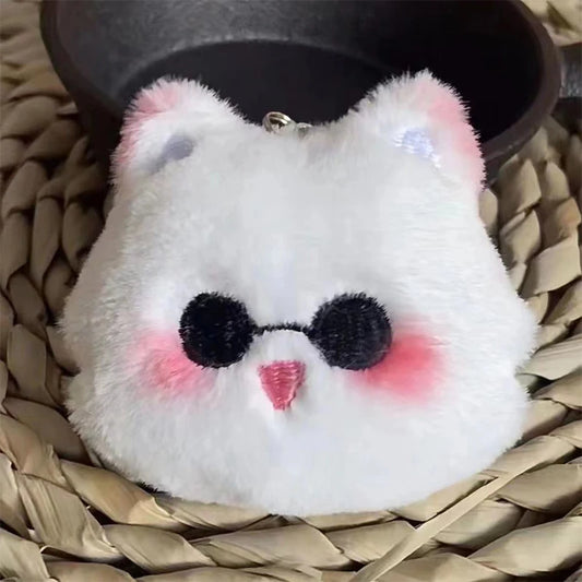 Llaveros de Gojo y Geto gatos esponjosos lindos
