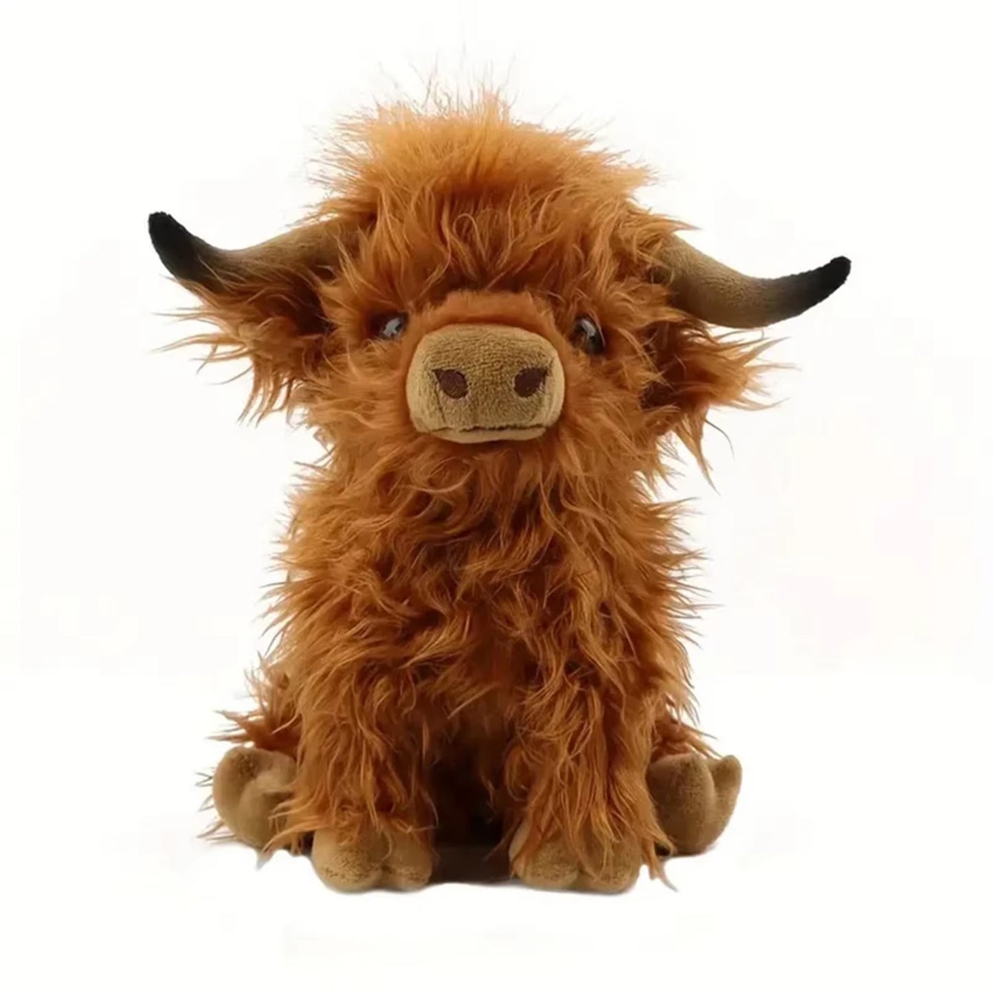 Peluche de vacas peludas escocesas 