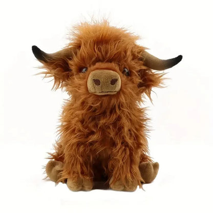 Peluche de vacas peludas escocesas 