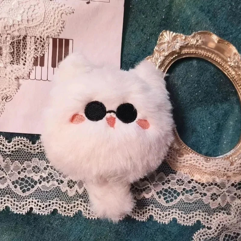 Llaveros de Gojo y Geto gatos esponjosos lindos